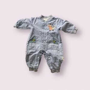 Baby Blue Crocodile Onesie